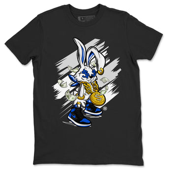 AJ1 Retro Royal Reimagined shirt to match jordans Rich Bunny sneaker tees Air Jordan 1 Royal Reimagined SNRT Sneaker Tees Casual Crew Neck T-Shirt Unisex Black 2 T-Shirt
