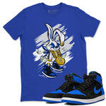 AJ1 Retro Royal Reimagined shirt to match jordans Rich Bunny sneaker tees Air Jordan 1 Royal Reimagined SNRT Sneaker Tees Casual Crew Neck T-Shirt Unisex Royal Blue 1 T-Shirt