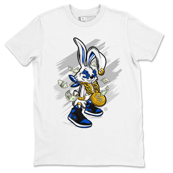 AJ1 Retro Royal Reimagined shirt to match jordans Rich Bunny sneaker tees Air Jordan 1 Royal Reimagined SNRT Sneaker Tees Casual Crew Neck T-Shirt Unisex White 2 T-Shirt