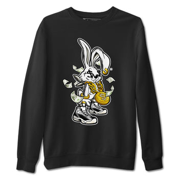 AJ11 Gratitude shirt to match jordans Rich Bunny sneaker tees 11s Gratitude SNRT Sneaker Release Tees unisex cotton Black 2 crew neck shirt