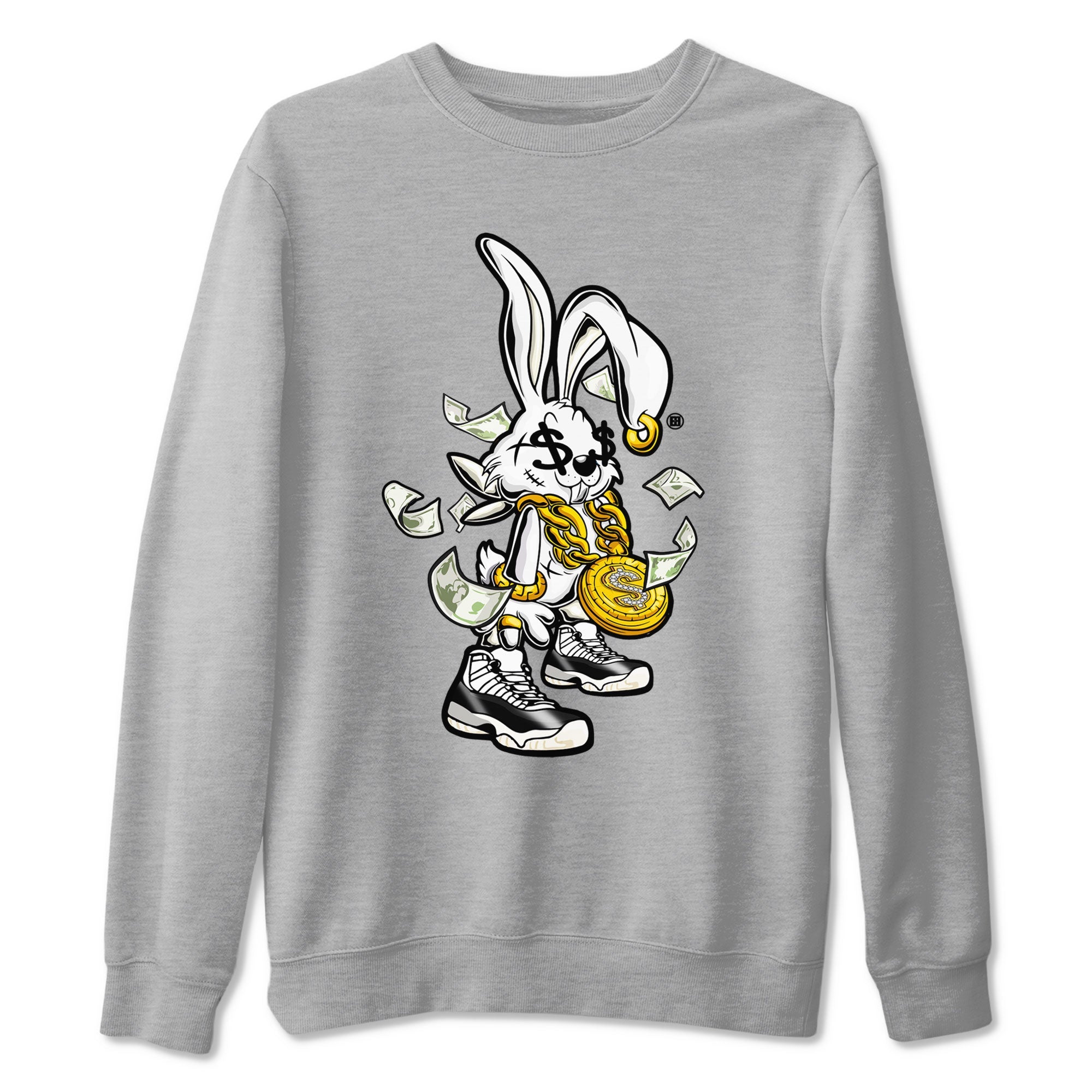 AJ11 Gratitude shirt to match jordans Rich Bunny sneaker tees 11s Gratitude SNRT Sneaker Release Tees unisex cotton Heather Grey 2 crew neck shirt