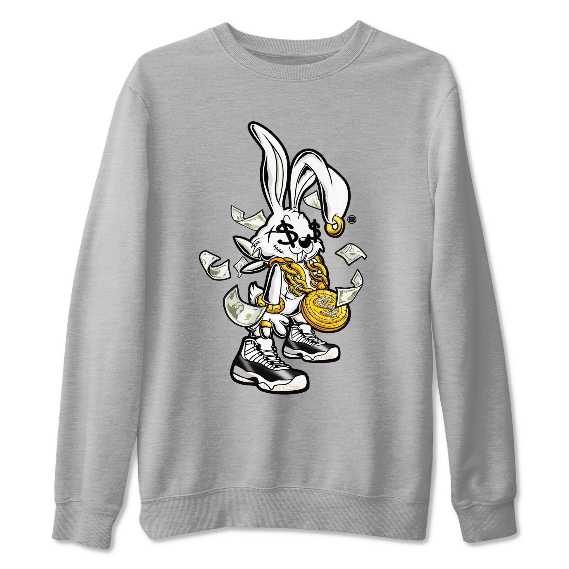AJ11 Gratitude shirt to match jordans Rich Bunny sneaker tees 11s Gratitude SNRT Sneaker Release Tees unisex cotton Heather Grey 2 crew neck shirt