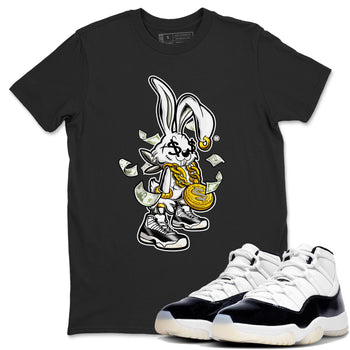 AJ11 Gratitude shirt to match jordans Rich Bunny sneaker tees 11s Gratitude SNRT Sneaker Release Tees unisex cotton Black 1 crew neck shirt