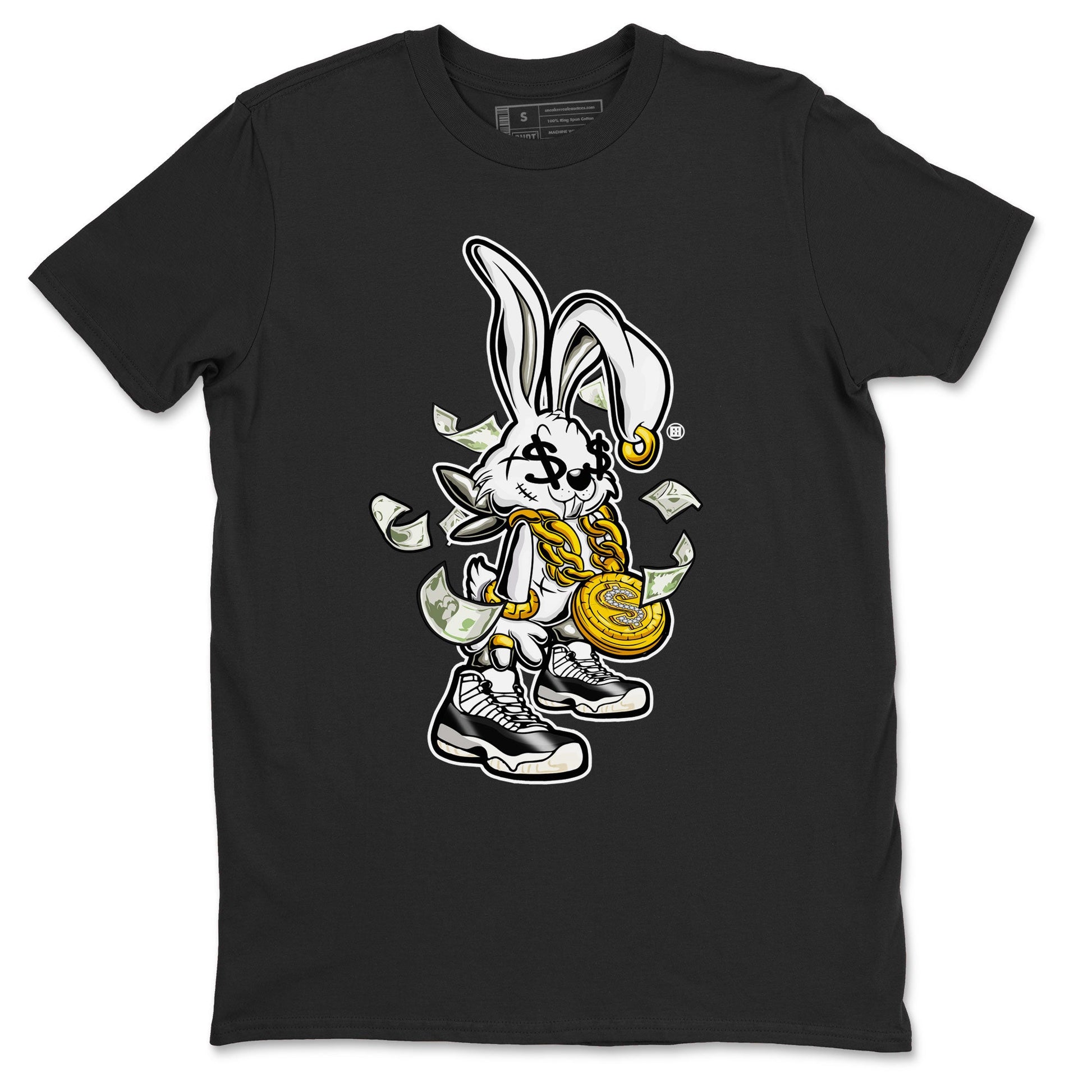 AJ11 Gratitude shirt to match jordans Rich Bunny sneaker tees 11s Gratitude SNRT Sneaker Release Tees unisex cotton Black 2 crew neck shirt