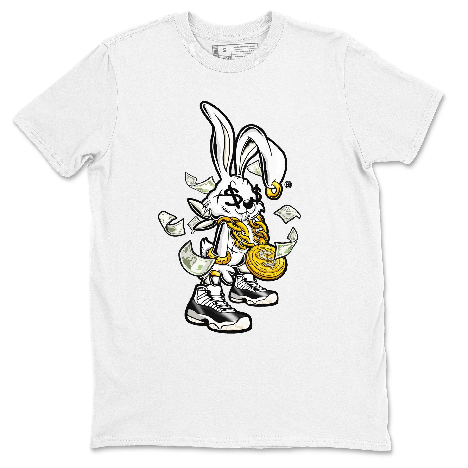 AJ11 Gratitude shirt to match jordans Rich Bunny sneaker tees 11s Gratitude SNRT Sneaker Release Tees unisex cotton White 2 crew neck shirt