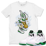Jordan 5 Retro Lucky Green shirt to match jordans Rich Bunny sneaker tees Air Jordan 5 Lucky Green SNRT Sneaker Tees Unisex Sneaker Matching Clothes White 1 T-Shirt