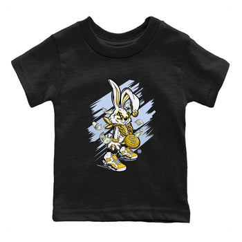 Air Jordan 6 Yellow Ochre shirt to match jordans Rich Bunny special sneaker matching tees AJ6 Yellow Ochre SNRT sneaker tees Baby Toddler Black 2 T-Shirt