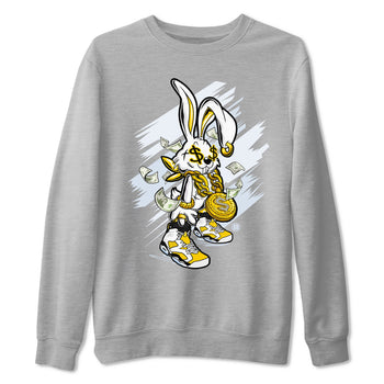 Air Jordan 6 Yellow Ochre shirt to match jordans Rich Bunny special sneaker matching tees AJ6 Yellow Ochre SNRT sneaker tees Unisex Heather Grey 2 T-Shirt