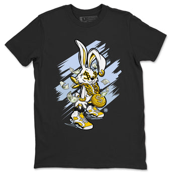 Air Jordan 6 Yellow Ochre shirt to match jordans Rich Bunny special sneaker matching tees AJ6 Yellow Ochre SNRT sneaker tees Unisex Black 2 T-Shirt