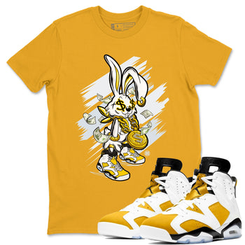 Air Jordan 6 Yellow Ochre shirt to match jordans Rich Bunny special sneaker matching tees AJ6 Yellow Ochre SNRT sneaker tees Unisex Gold 1 T-Shirt