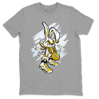Air Jordan 6 Yellow Ochre shirt to match jordans Rich Bunny special sneaker matching tees AJ6 Yellow Ochre SNRT sneaker tees Unisex Heather Grey 2 T-Shirt