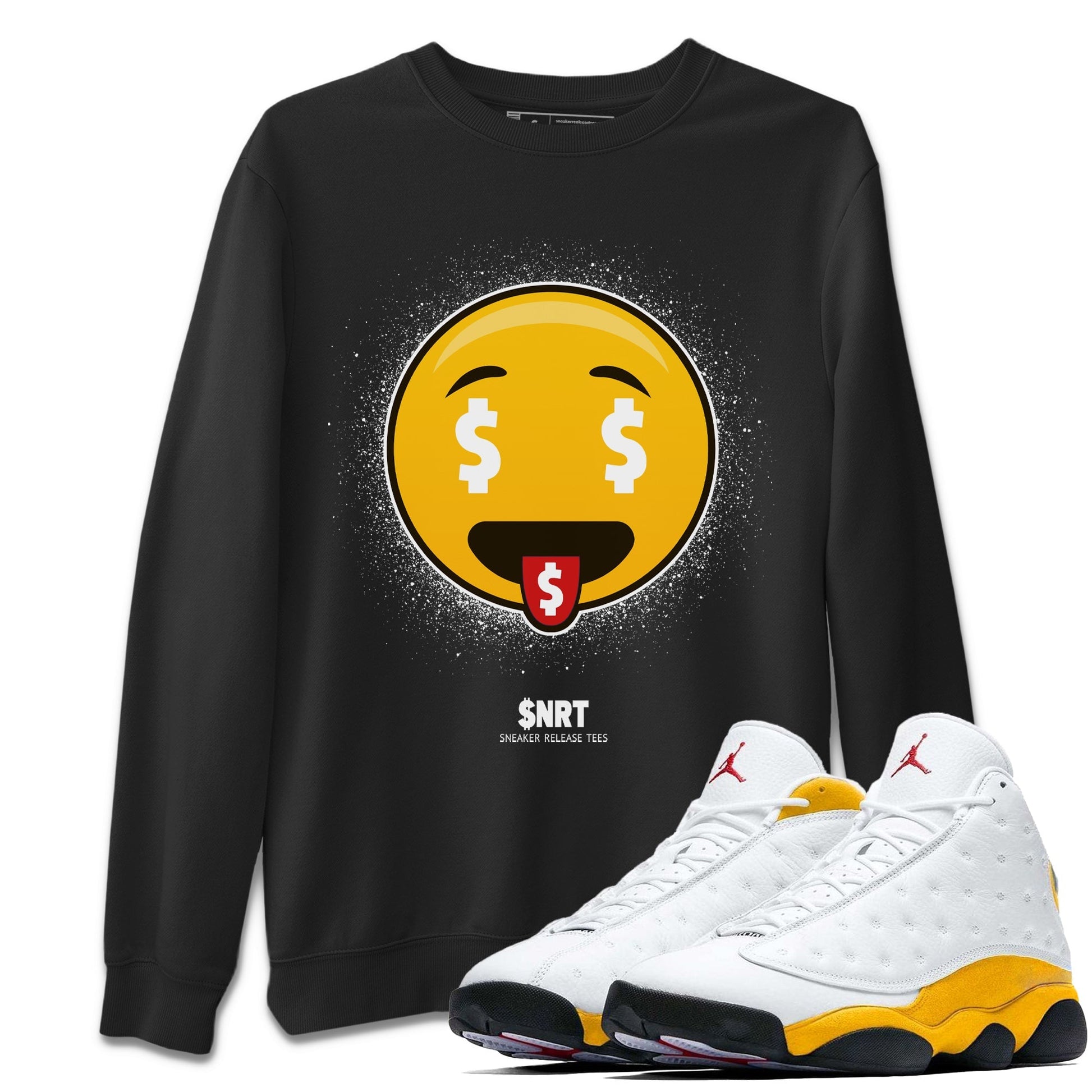 Jordan 13 Del Sol Sneaker Match Tees Rich Emoji Sneaker Tees Jordan 13 Del Sol Sneaker Release Tees Unisex Shirts