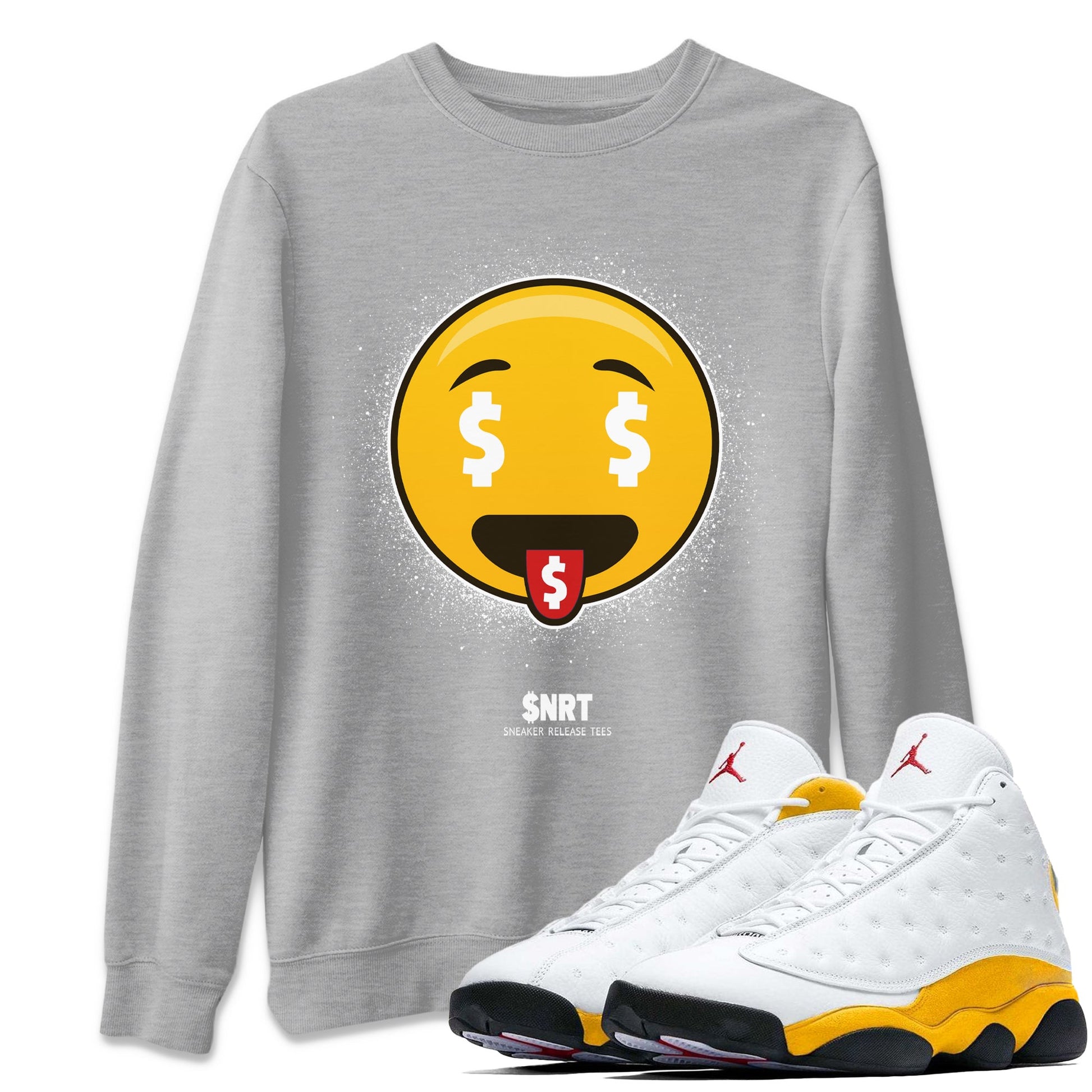 Jordan 13 Del Sol Sneaker Match Tees Rich Emoji Sneaker Tees Jordan 13 Del Sol Sneaker Release Tees Unisex Shirts