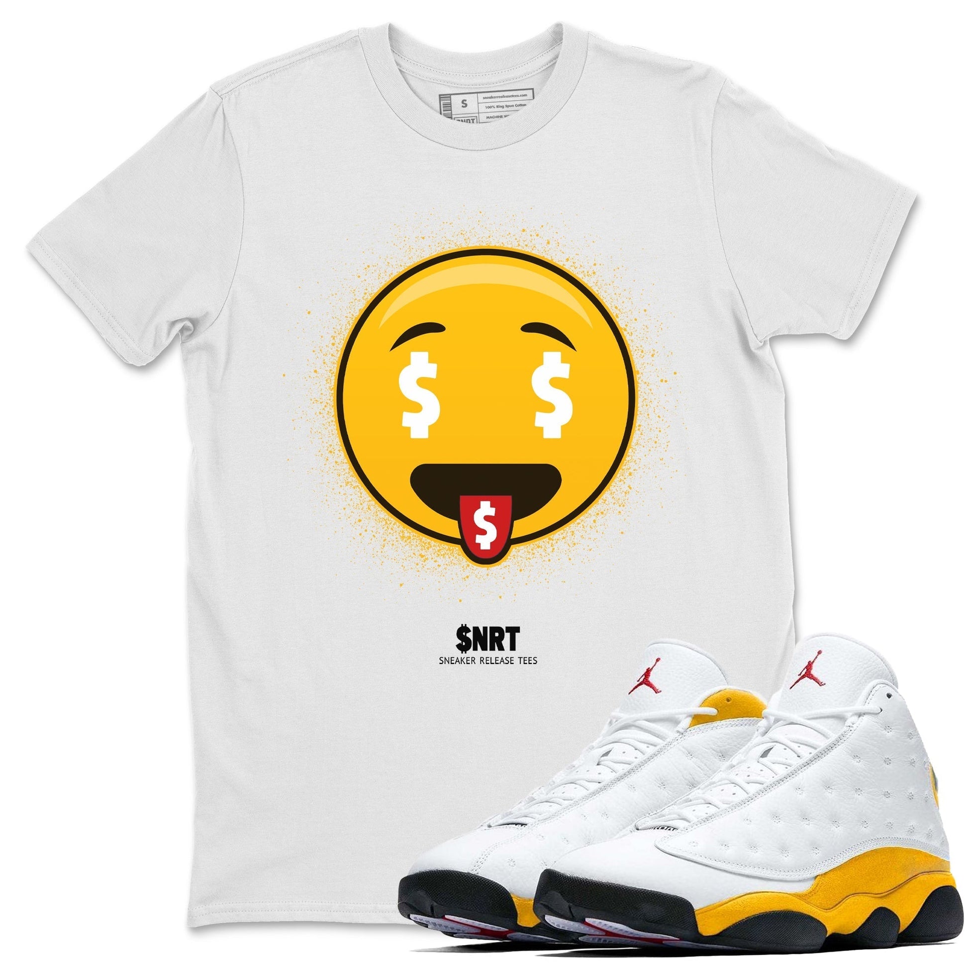 Jordan 13 Del Sol Sneaker Match Tees Rich Emoji Sneaker Tees Jordan 13 Del Sol Sneaker Release Tees Unisex Shirts