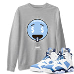 Jordan 6 UNC Sneaker Match Tees Rich Emoji Sneaker Tees Jordan 6 UNC Sneaker Release Tees Unisex Shirts