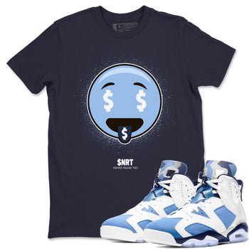 Jordan 6 UNC Sneaker Match Tees Rich Emoji Sneaker Tees Jordan 6 UNC Sneaker Release Tees Unisex Shirts