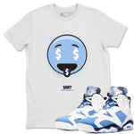 Jordan 6 UNC Sneaker Match Tees Rich Emoji Sneaker Tees Jordan 6 UNC Sneaker Release Tees Unisex Shirts