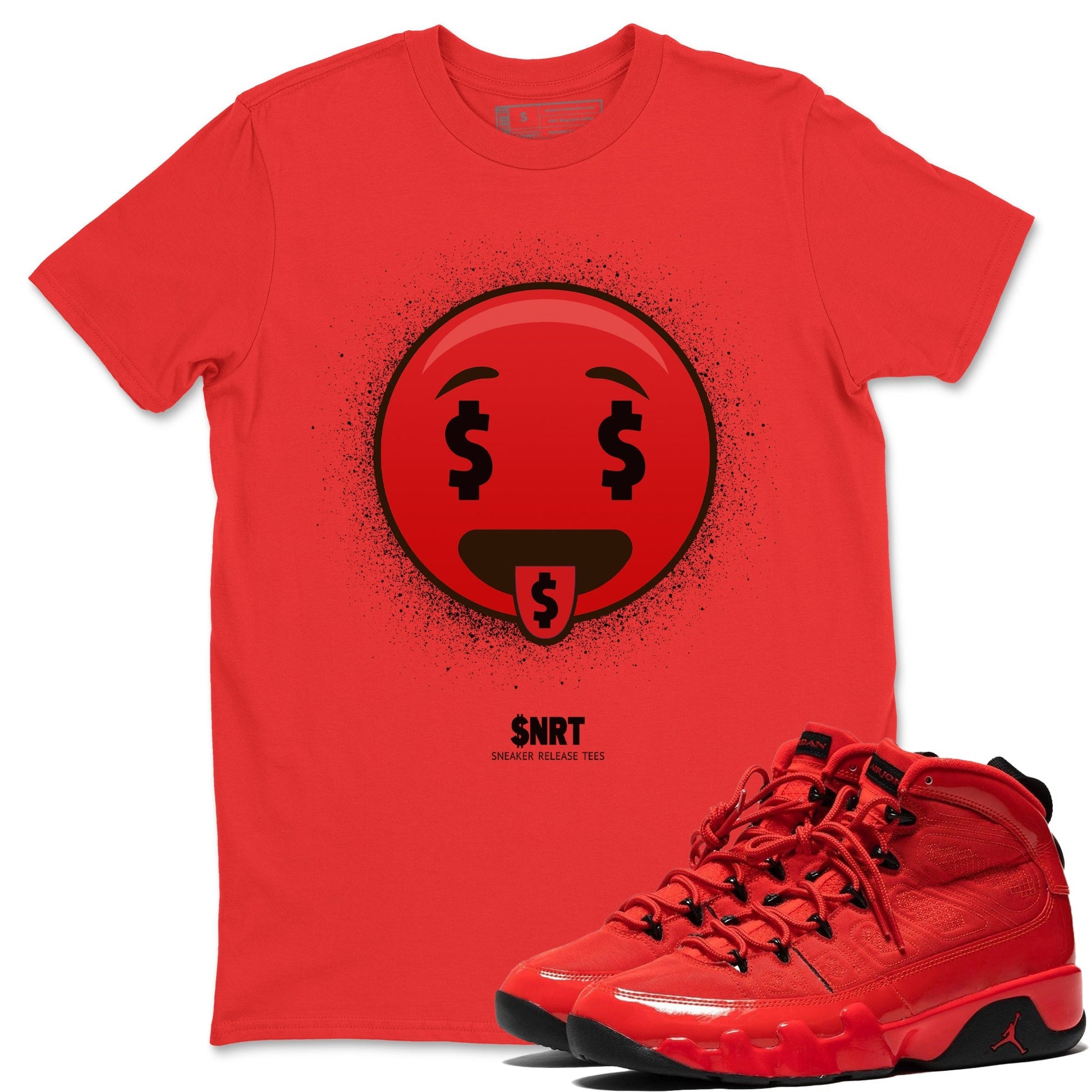 Jordan 9 Chile Red Sneaker Match Tees Rich Emoji Sneaker Tees Jordan 9 Chile Red Sneaker Release Tees Unisex Shirts