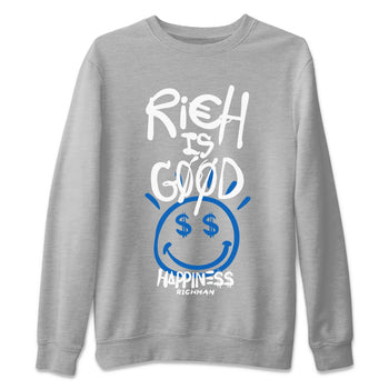 Jordan 1 True Blue Sneaker Match Tees Rich Is Good Sneaker Tees Jordan 1 True Blue Sneaker Release Tees Unisex Shirts