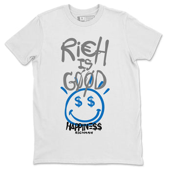 Jordan 1 True Blue Sneaker Match Tees Rich Is Good Sneaker Tees Jordan 1 True Blue Sneaker Release Tees Unisex Shirts