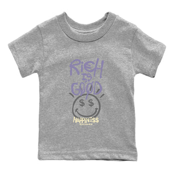 Air Jordan 5 Indigo Haze Sneaker Match Tees Rich Is Good 5s Indigo Haze Tee Sneaker Release Tees Kids Shirts Heather Grey 2