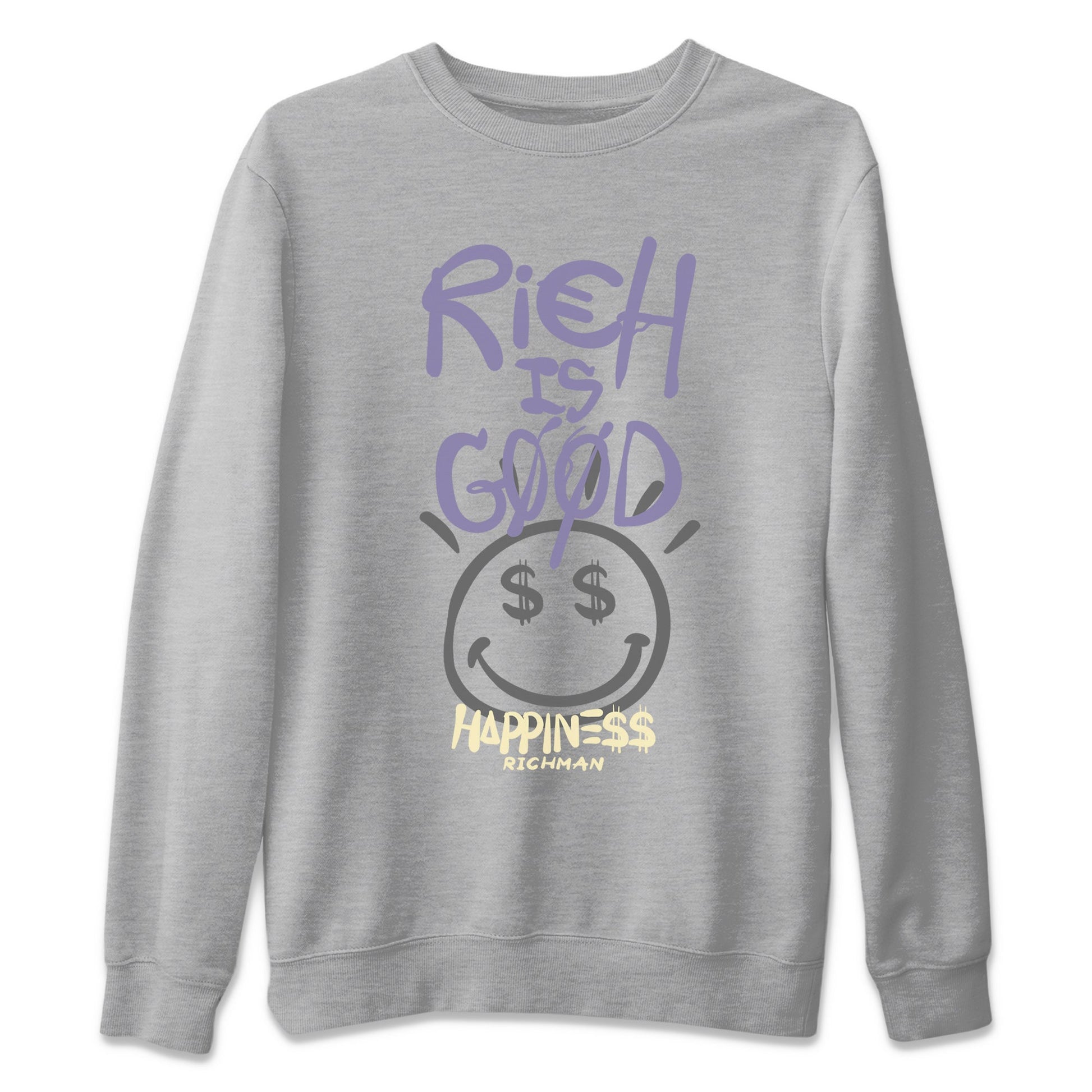 Air Jordan 5 Indigo Haze Sneaker Match Tees Rich Is Good 5s Indigo Haze Tee Sneaker Release Tees Unisex Shirts Heather Grey 2