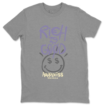 Air Jordan 5 Indigo Haze Sneaker Match Tees Rich Is Good 5s Indigo Haze Tee Sneaker Release Tees Unisex Shirts Heather Grey 2