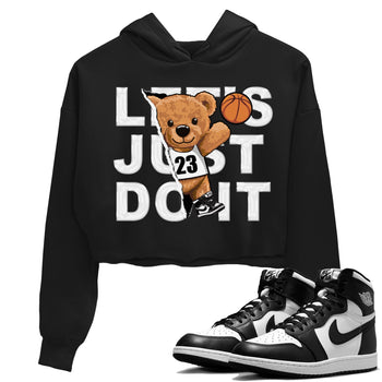 Air Jordan 1 Black White Sneaker Match Tees Rip Out Bear Sneaker Tees Air Jordan 1 Black White Sneaker Release Tees Women's Shirts