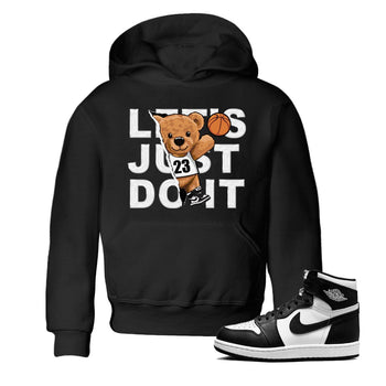 Air Jordan 1 Black White Sneaker Match Tees Rip Out Bear Sneaker Tees Air Jordan 1 Black White Sneaker Release Tees Kids Shirts