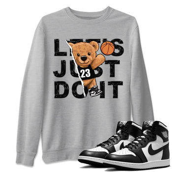 Air Jordan 1 Black White Sneaker Match Tees Rip Out Bear Sneaker Tees Air Jordan 1 Black White Sneaker Release Tees Unisex Shirts