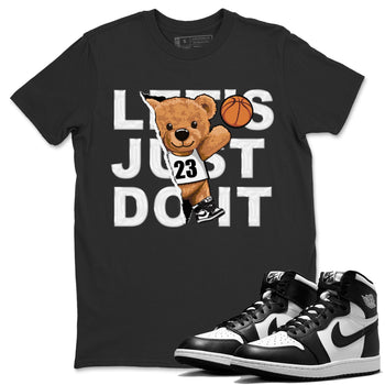Air Jordan 1 Black White Sneaker Match Tees Rip Out Bear Sneaker Tees Air Jordan 1 Black White Sneaker Release Tees Unisex Shirts