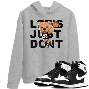 1s Black White shirt to match jordans Rip Out Bear sneaker tees Air Jordan 1 Black White SNRT Sneaker Release Tees unisex cotton Heather Grey 1 crew neck shirt