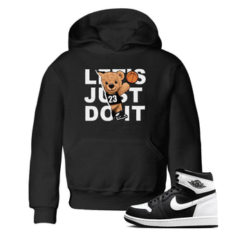 1s Black White shirt to match jordans Rip Out Bear sneaker tees Air Jordan 1 Black White SNRT sneaker release tees baby toddler Black 1 cotton Shirt