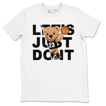 1s Black White shirt to match jordans Rip Out Bear sneaker tees Air Jordan 1 Black White SNRT Sneaker Release Tees unisex cotton White 2 crew neck shirt