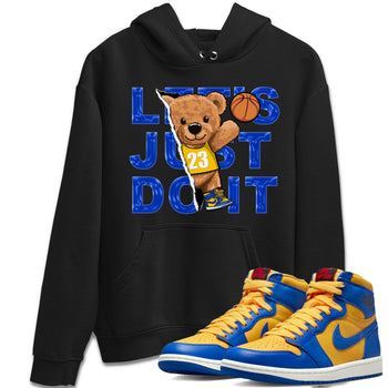 Jordan 1 Game Royal and Varsity Maize Sneaker Match Tees Rip Out Bear Sneaker Tees Jordan 1 Game Royal and Varsity Maize Sneaker Release Tees Unisex Shirts