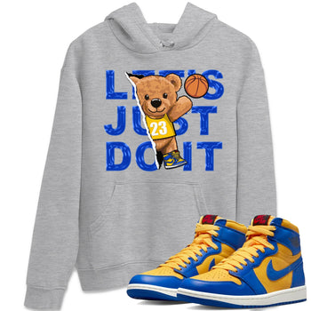 Jordan 1 Game Royal and Varsity Maize Sneaker Match Tees Rip Out Bear Sneaker Tees Jordan 1 Game Royal and Varsity Maize Sneaker Release Tees Unisex Shirts