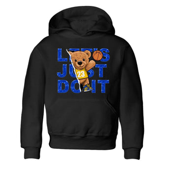 Jordan 1 Game Royal and Varsity Maize Sneaker Match Tees Rip Out Bear Sneaker Tees Jordan 1 Game Royal and Varsity Maize Sneaker Release Tees Kids Shirts