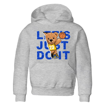 Jordan 1 Game Royal and Varsity Maize Sneaker Match Tees Rip Out Bear Sneaker Tees Jordan 1 Game Royal and Varsity Maize Sneaker Release Tees Kids Shirts