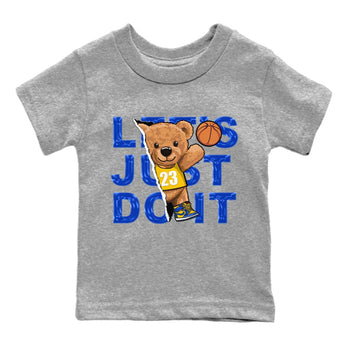 Jordan 1 Game Royal and Varsity Maize Sneaker Match Tees Rip Out Bear Sneaker Tees Jordan 1 Game Royal and Varsity Maize Sneaker Release Tees Kids Shirts