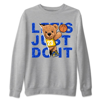 Jordan 1 Game Royal and Varsity Maize Sneaker Match Tees Rip Out Bear Sneaker Tees Jordan 1 Game Royal and Varsity Maize Sneaker Release Tees Unisex Shirts