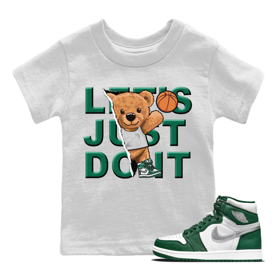 Jordan 1 Gorge Green Sneaker Match Tees Rip Out Bear Sneaker Tees Jordan 1 Gorge Green Sneaker Release Tees Kids Shirts