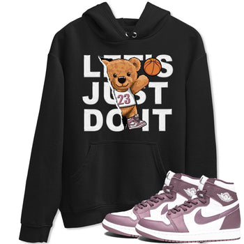 Air Jordan 1 Mauve shirt to match jordans Rip Out Bear sneaker tees AJ1 Mauve SNRT Sneaker Tees Sneaker Matching Clothing Brand Unisex Sneaker Tee Black 1 T-Shirt