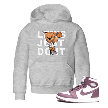 Air Jordan 1 Mauve shirt to match jordans Rip Out Bear sneaker tees AJ1 Mauve SNRT Sneaker Tees Sneaker Matching Clothing Brand Baby Toddler Heather Grey 1 T-Shirt