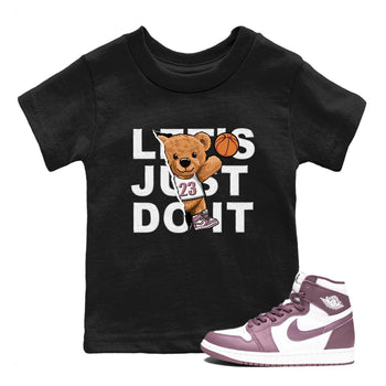 Air Jordan 1 Mauve shirt to match jordans Rip Out Bear sneaker tees AJ1 Mauve SNRT Sneaker Tees Sneaker Matching Clothing Brand Baby Toddler Black 1 T-Shirt