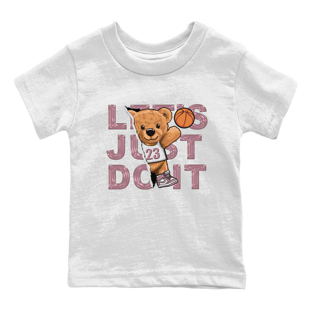 Air Jordan 1 Mauve shirt to match jordans Rip Out Bear sneaker tees AJ1 Mauve SNRT Sneaker Tees Sneaker Matching Clothing Brand Baby Toddler White 2 T-Shirt