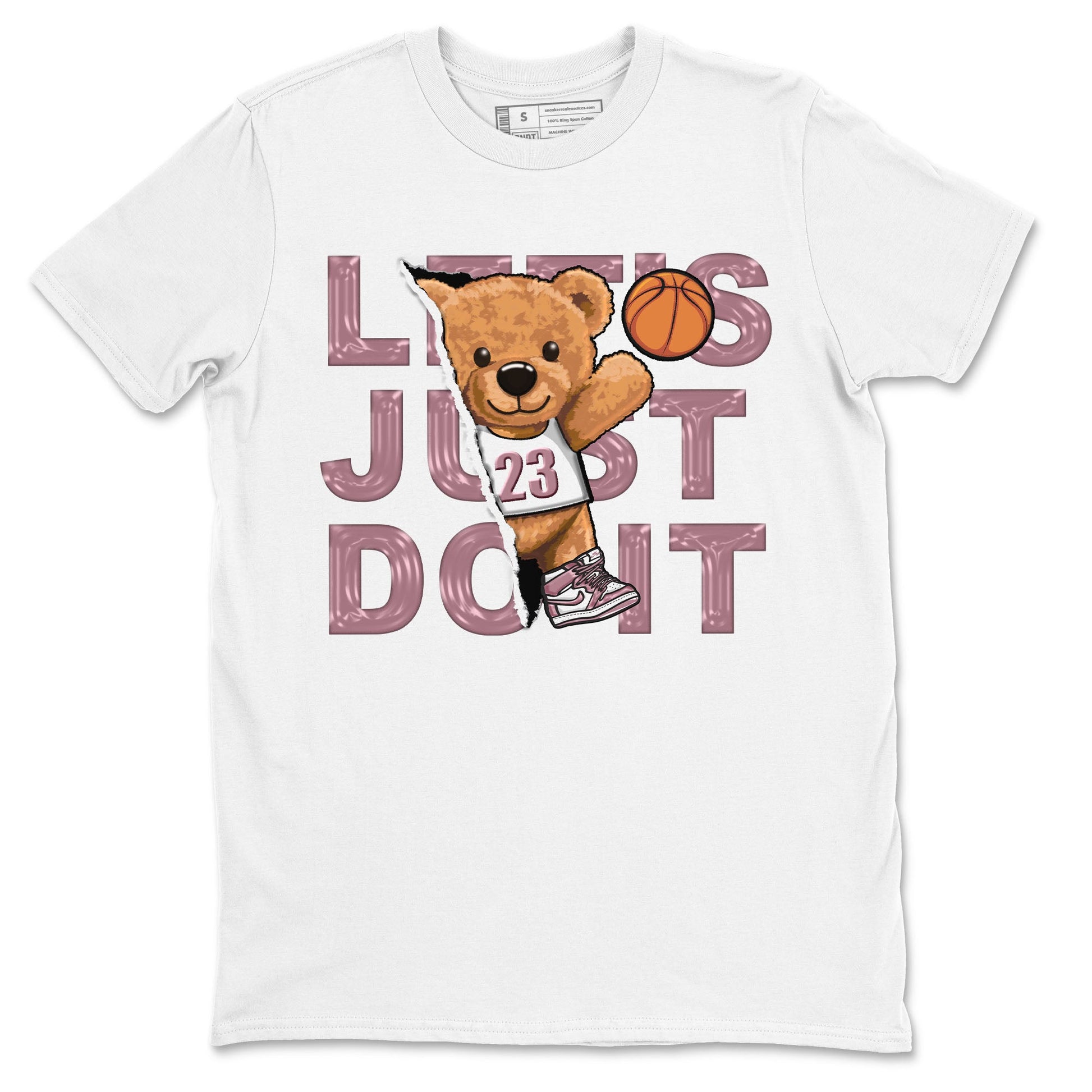 Air Jordan 1 Mauve shirt to match jordans Rip Out Bear sneaker tees AJ1 Mauve SNRT Sneaker Tees Sneaker Matching Clothing Brand Unisex Sneaker Tee White 2 T-Shirt