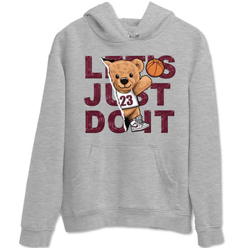 AJ1 Metalic Burgundy shirt to match jordans Rip Out Bear sneaker tees Air Jordan 1 Metalic Burgundy SNRT Sneaker Release Tees unisex cotton Heather Grey 2 crew neck shirt