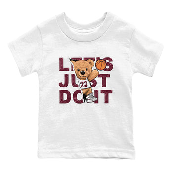 AJ1 Metalic Burgundy shirt to match jordans Rip Out Bear sneaker tees Air Jordan 1 Metalic Burgundy SNRT sneaker release tees baby toddler White 2 cotton Shirt