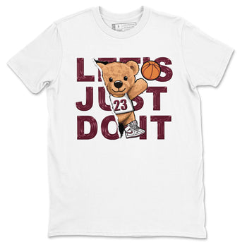 AJ1 Metalic Burgundy shirt to match jordans Rip Out Bear sneaker tees Air Jordan 1 Metalic Burgundy SNRT Sneaker Release Tees unisex cotton White 2 crew neck shirt