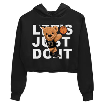 Air Jordan 1 Palomino shirt to match jordans Rip Out Bear sneaker tees Crew Neck Jordan 1 Retro High OG Palomino SNRT Sneaker Release Tees Black 2 Crop T-Shirt